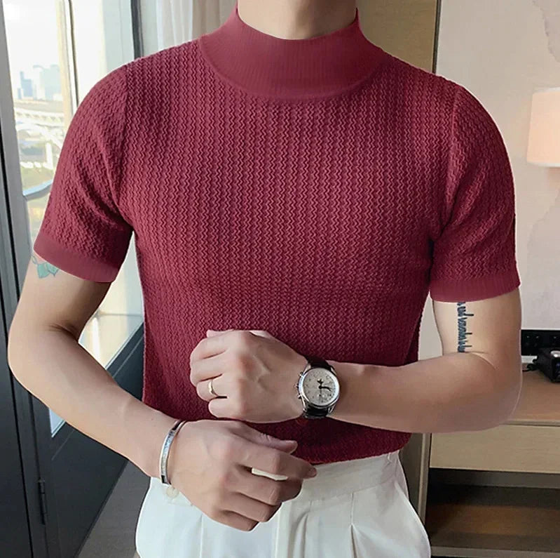 Camiseta Tricot Gola Alta