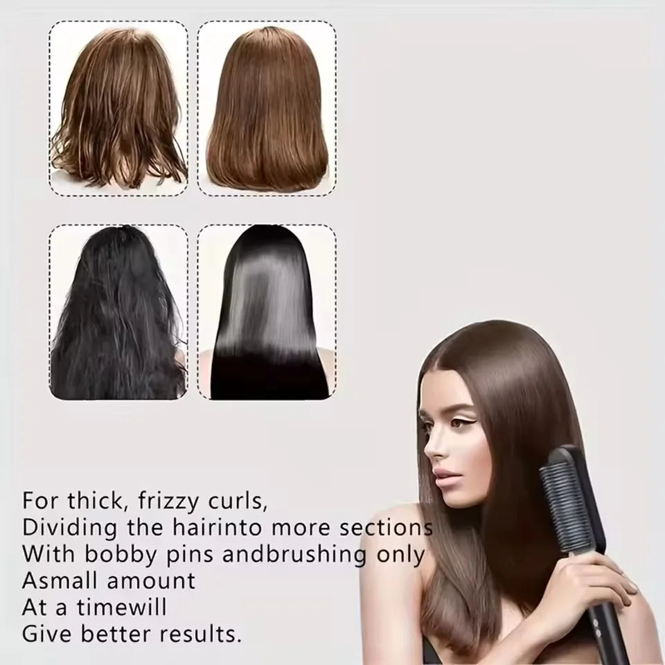 Hair Straightener Professional Quick Heated Electric Hot Curly Comb Hair Comb Personal Care Multifunctional Hairstyle Brush