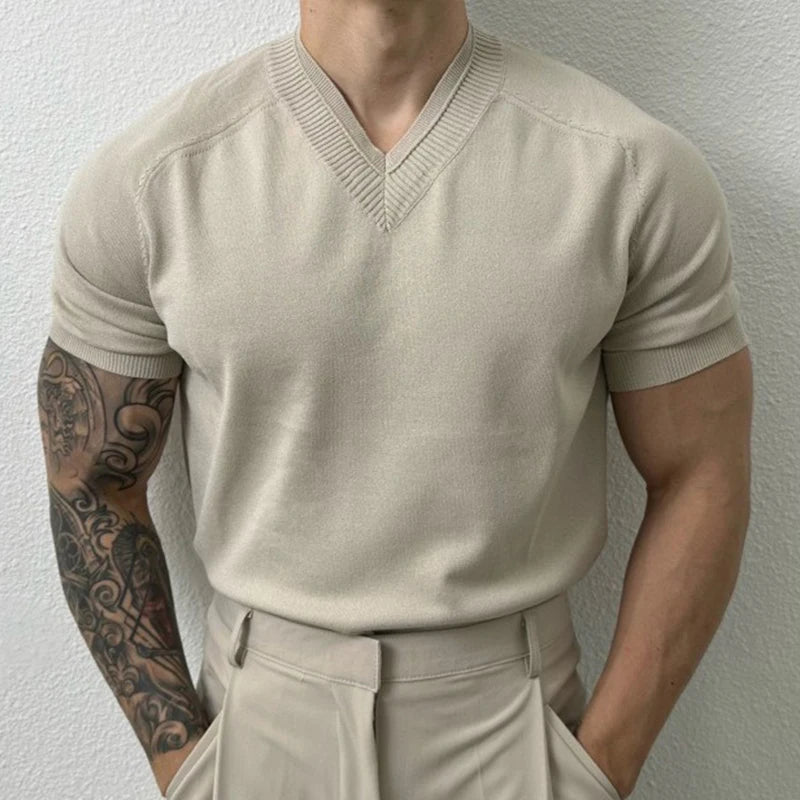 Camiseta Tricot Gola V