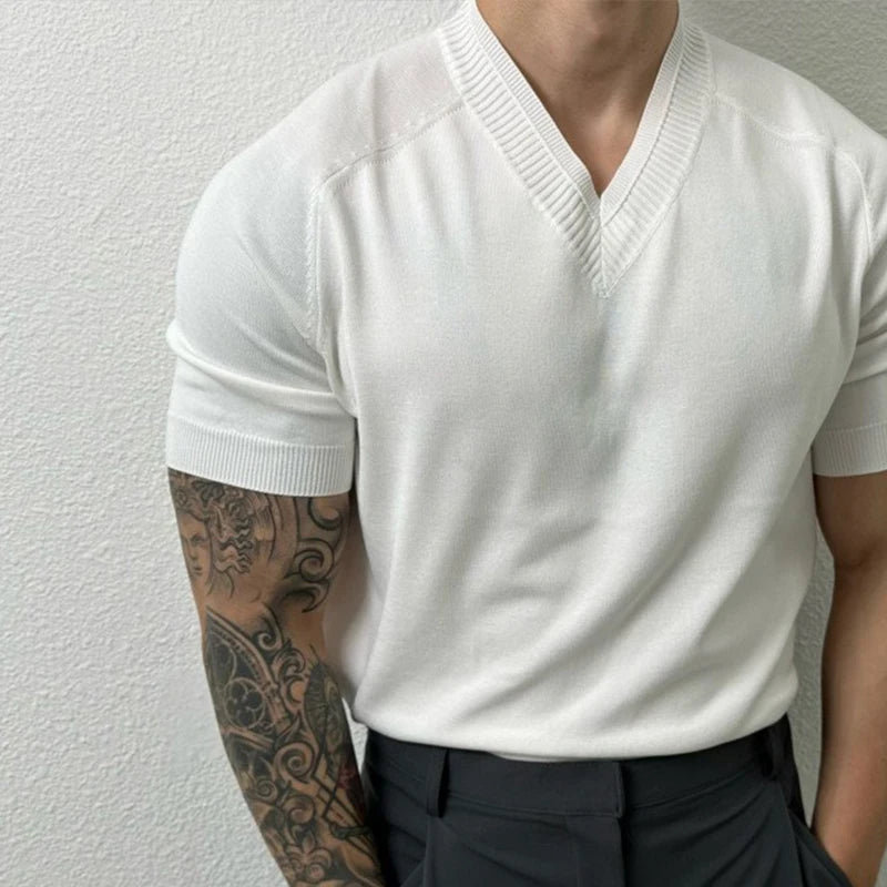 Camiseta Tricot Gola V