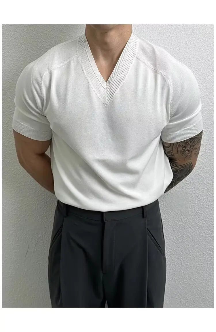 Camiseta Tricot Gola V