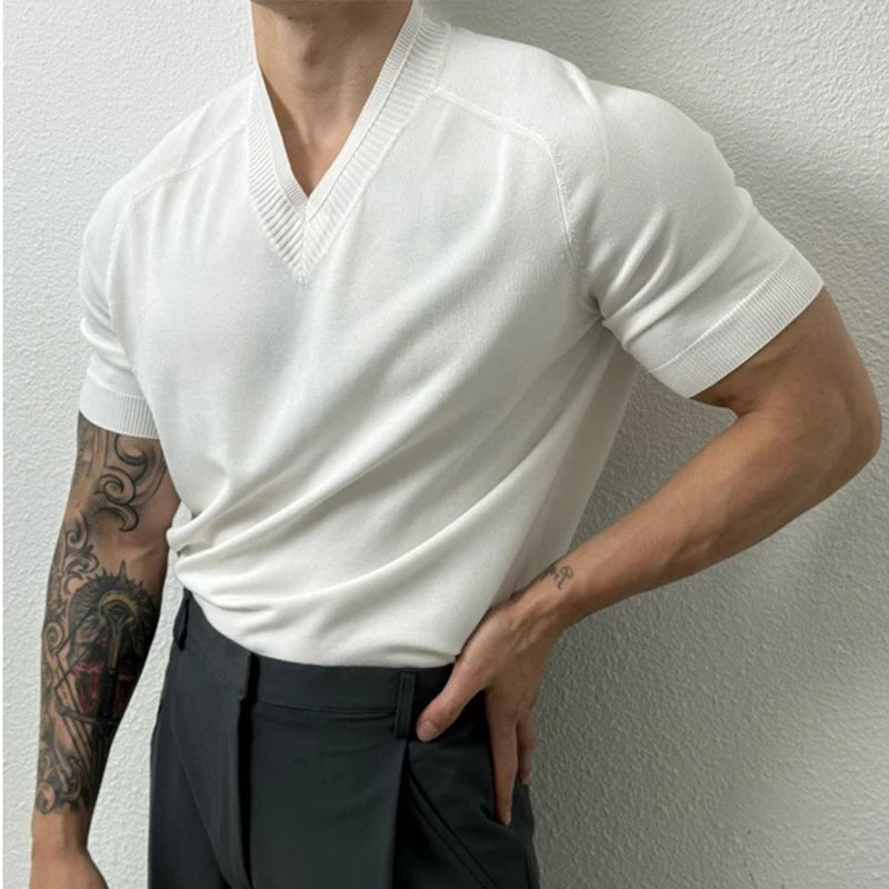 Camiseta Tricot Gola V