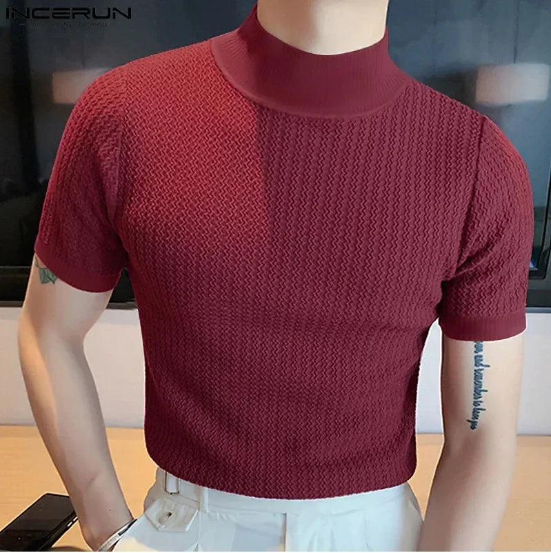 Camiseta Tricot Gola Alta