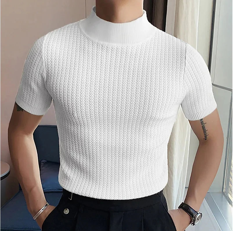 Camiseta Tricot Gola Alta