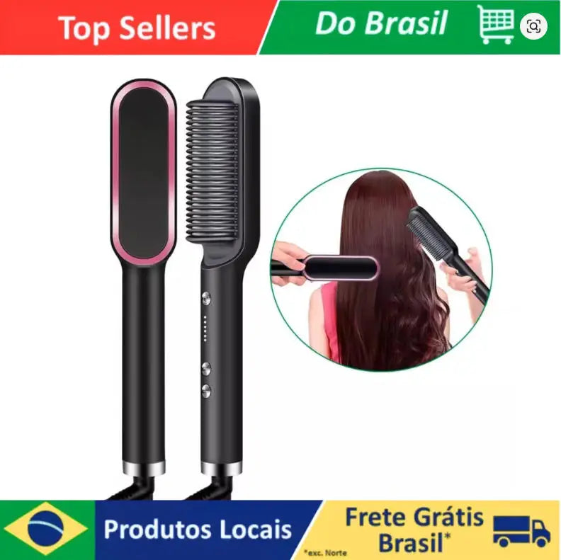 Hair Straightener Professional Quick Heated Electric Hot Curly Comb Hair Comb Personal Care Multifunctional Hairstyle Brush