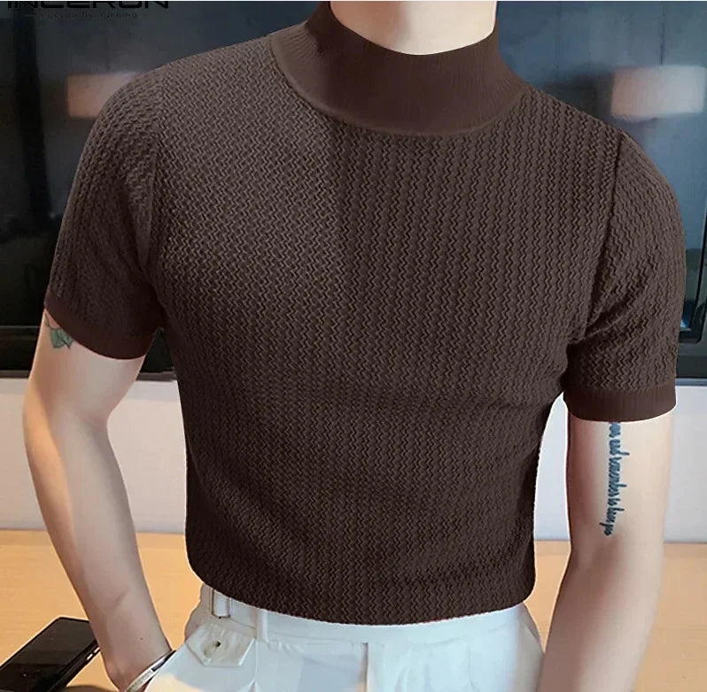 Camiseta Tricot Gola Alta