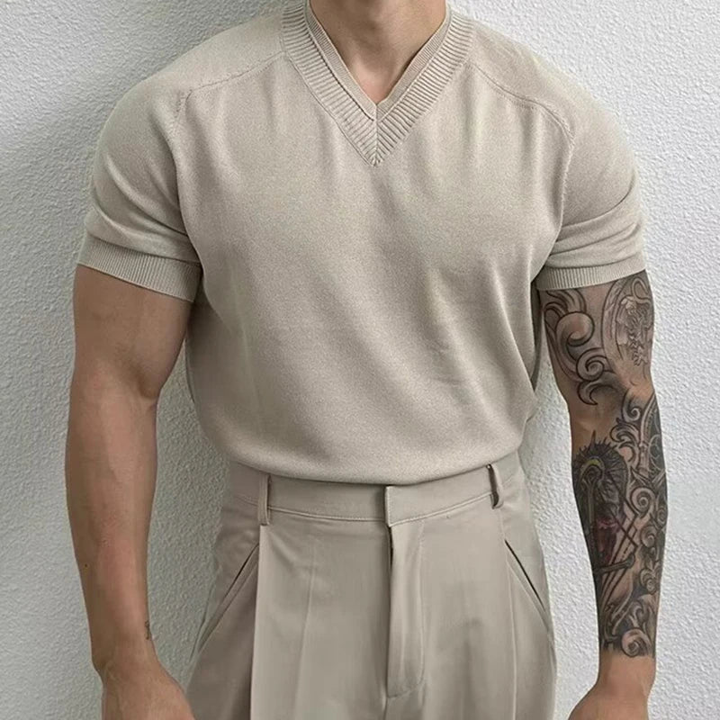 Camiseta Tricot Gola V