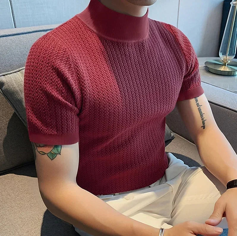 Camiseta Tricot Gola Alta