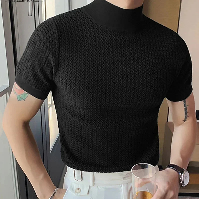 Camiseta Tricot Gola Alta